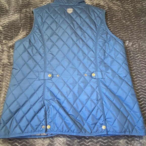 Eddie Bauer Blue Quilted Vest Lightweight Pockets & Snap Buttons Womens Size 1X - Picture 5 of 9